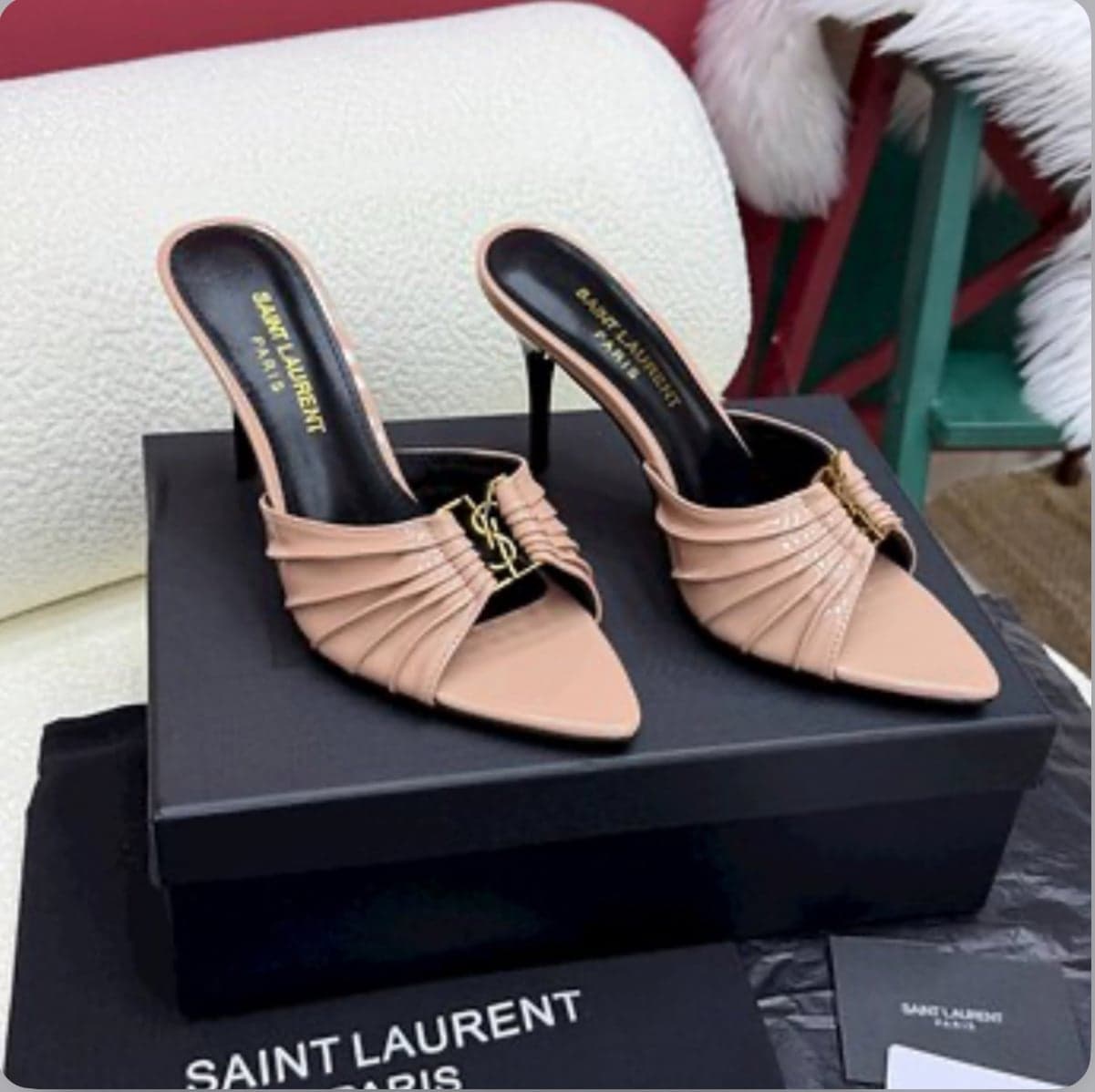 Ysl topuklu – Bej