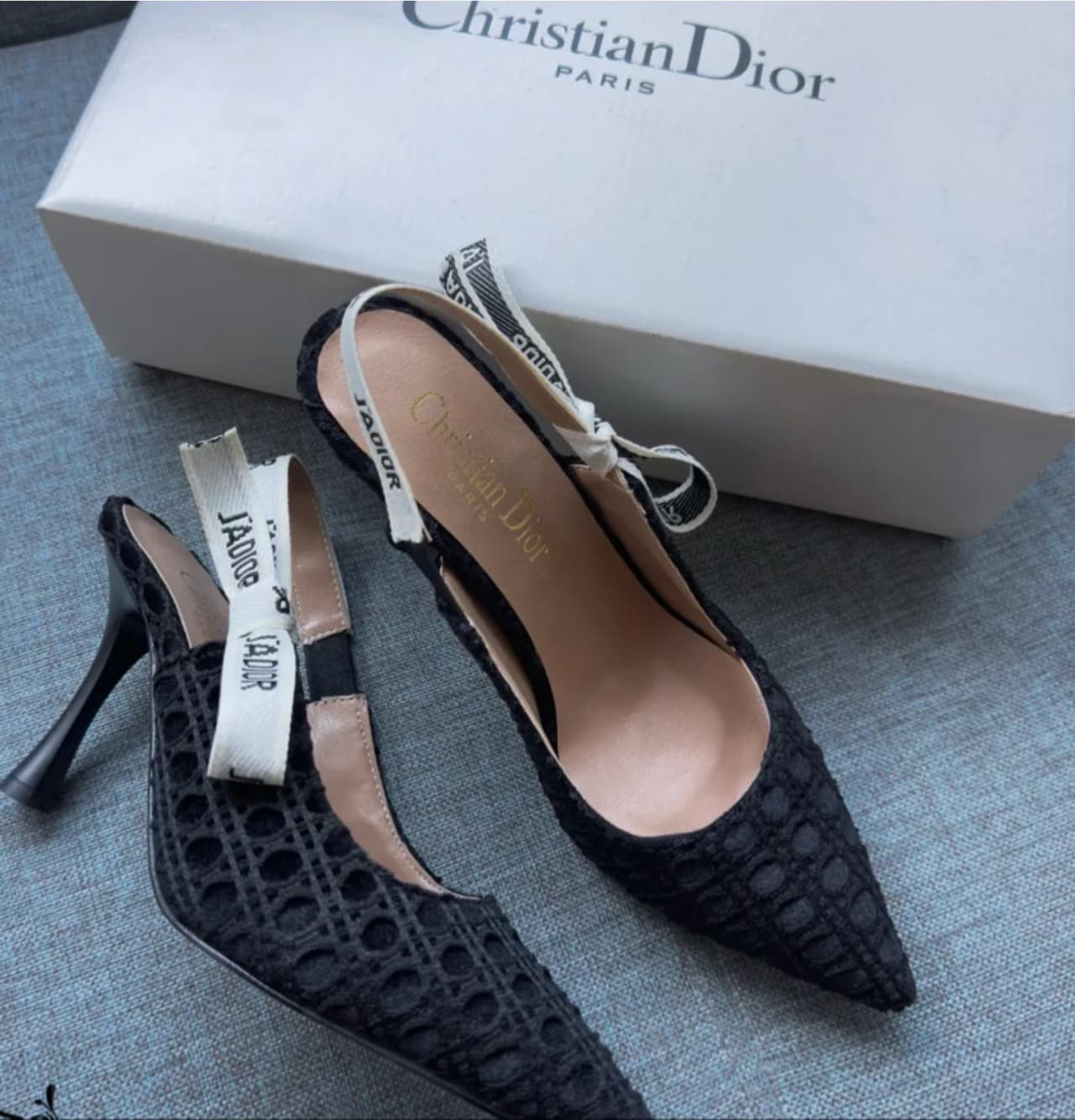 Dior topuklu premium – Siyah