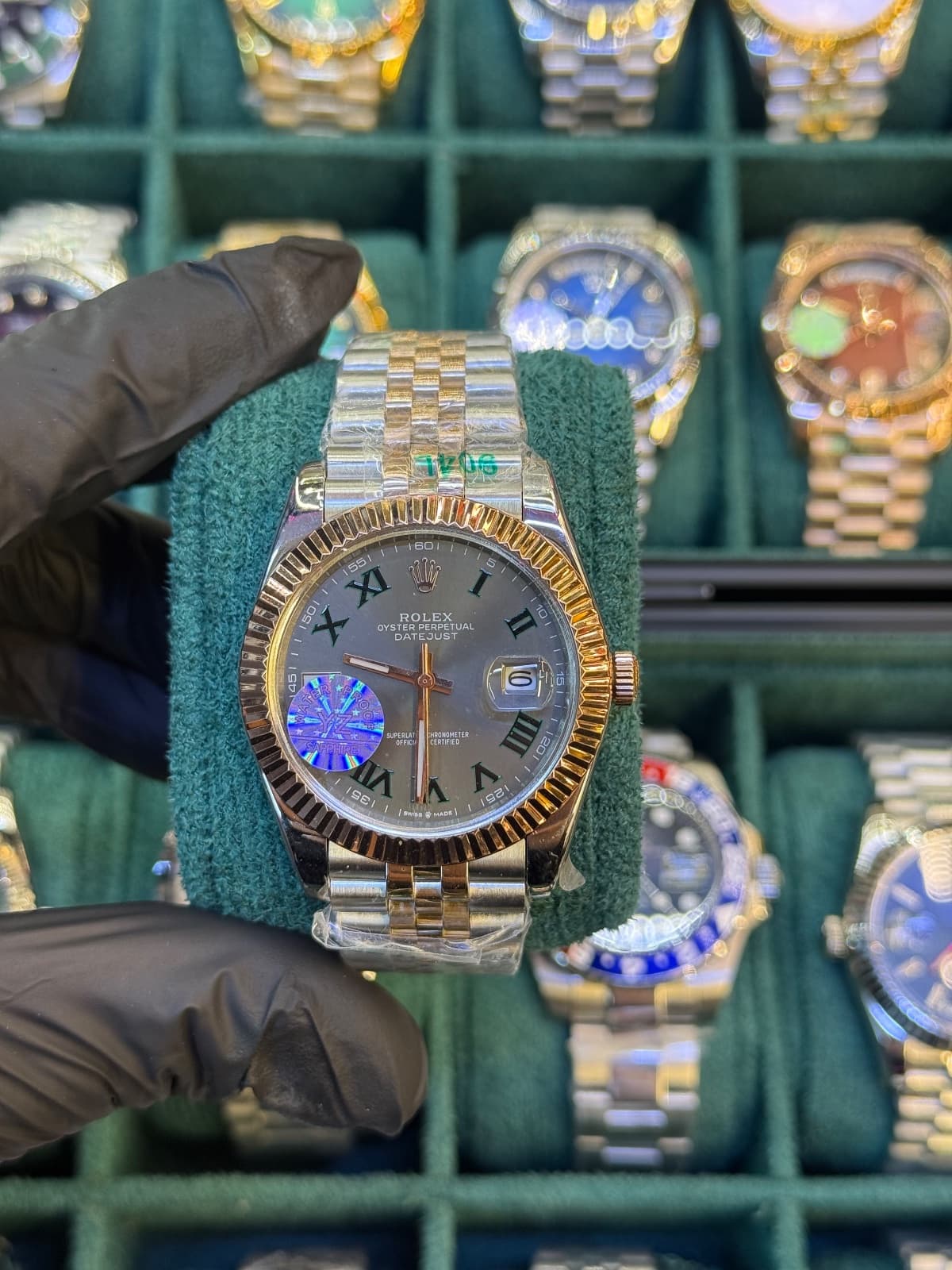Rolex Date-Just – Gümüş altın gri