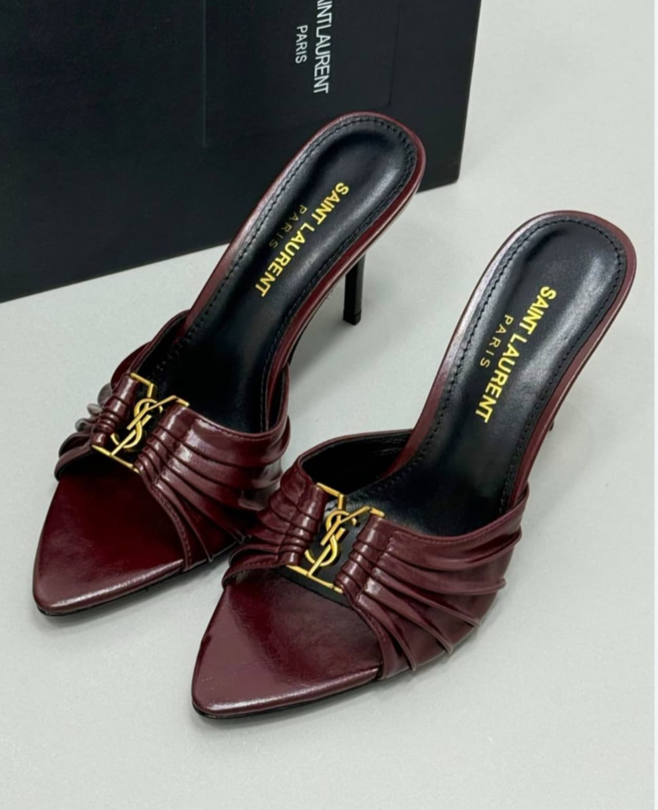 Ysl topuklu – Bordo
