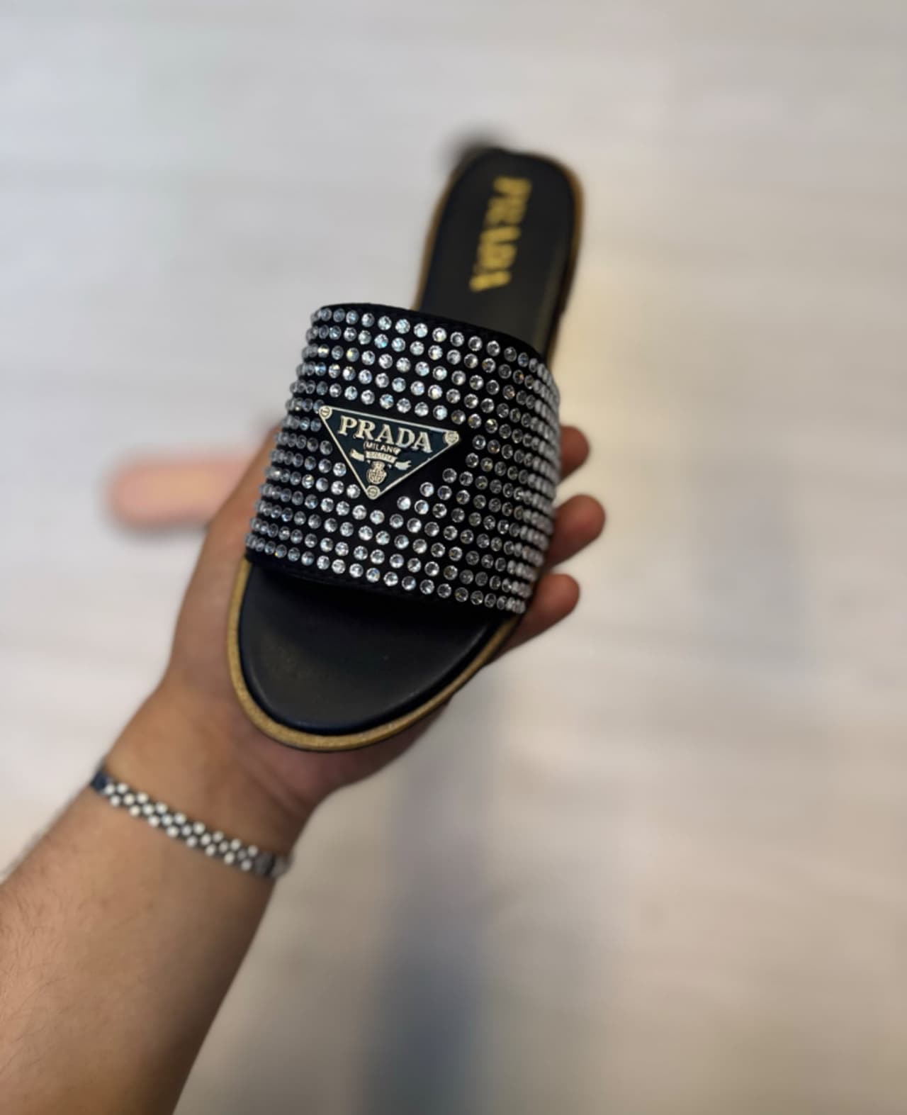 Prada taşlı – Gümüş taşlı